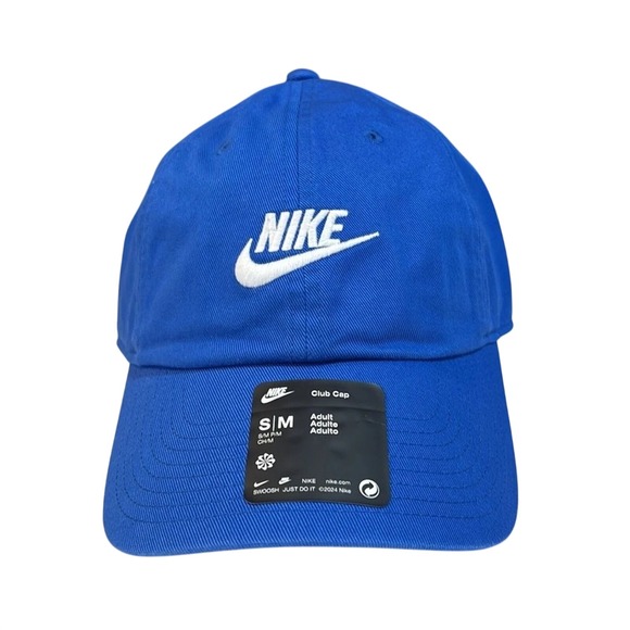 Nike Other - Nike Club Cap Blue Adult Adjustable Strap Embroidered Swoosh Men's‎ S/M NWT
